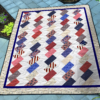 Stars and Stripes Cascade Quilt Pattern